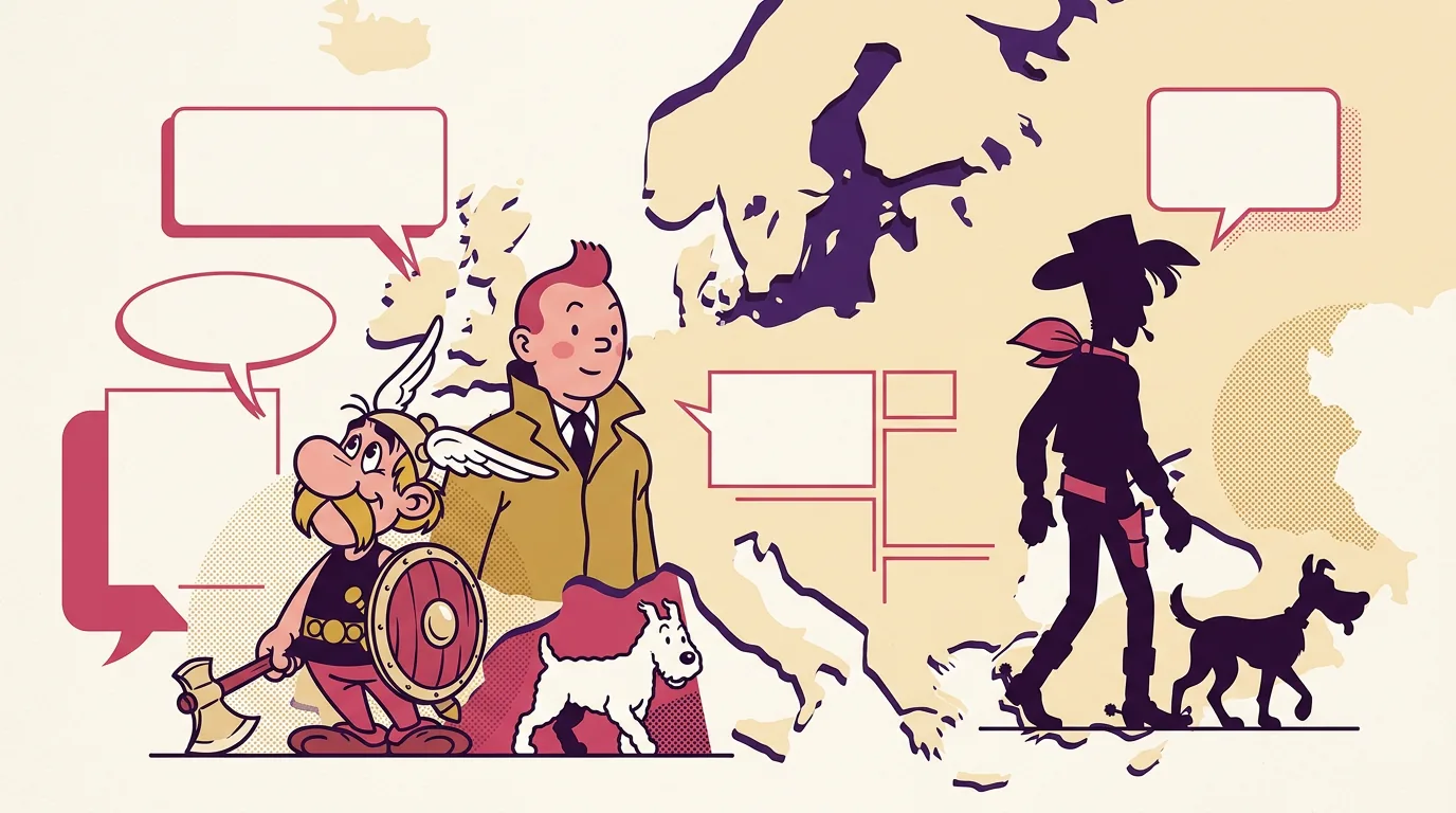 Astérix, Tintin, Lucky Luke